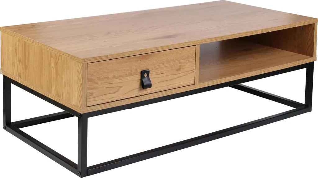 Table Basse Abbott : Solution Stable et Design en Bois et Métal