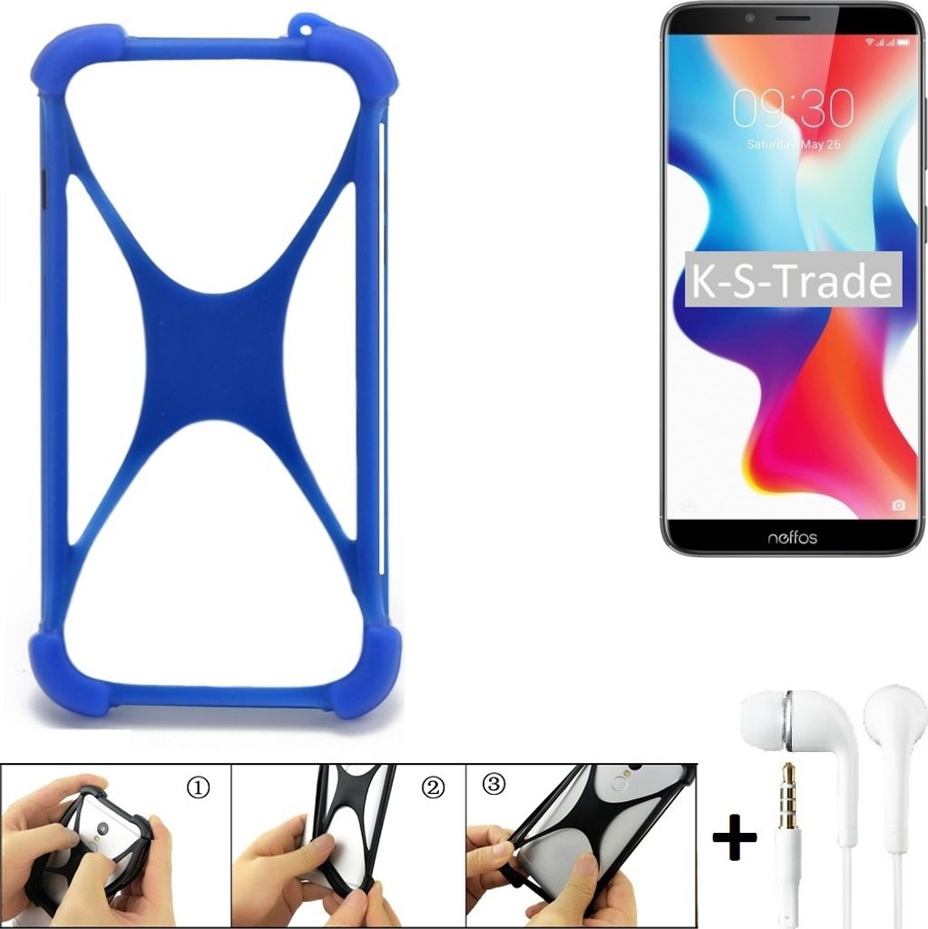Bumper kompatibel mit TP-LINK Neffos X9 Schutzhülle Handyhülle Silikon Schutz Hülle Cover Case Silikoncase Silikonbumper TPU Softcase Smartphone,
