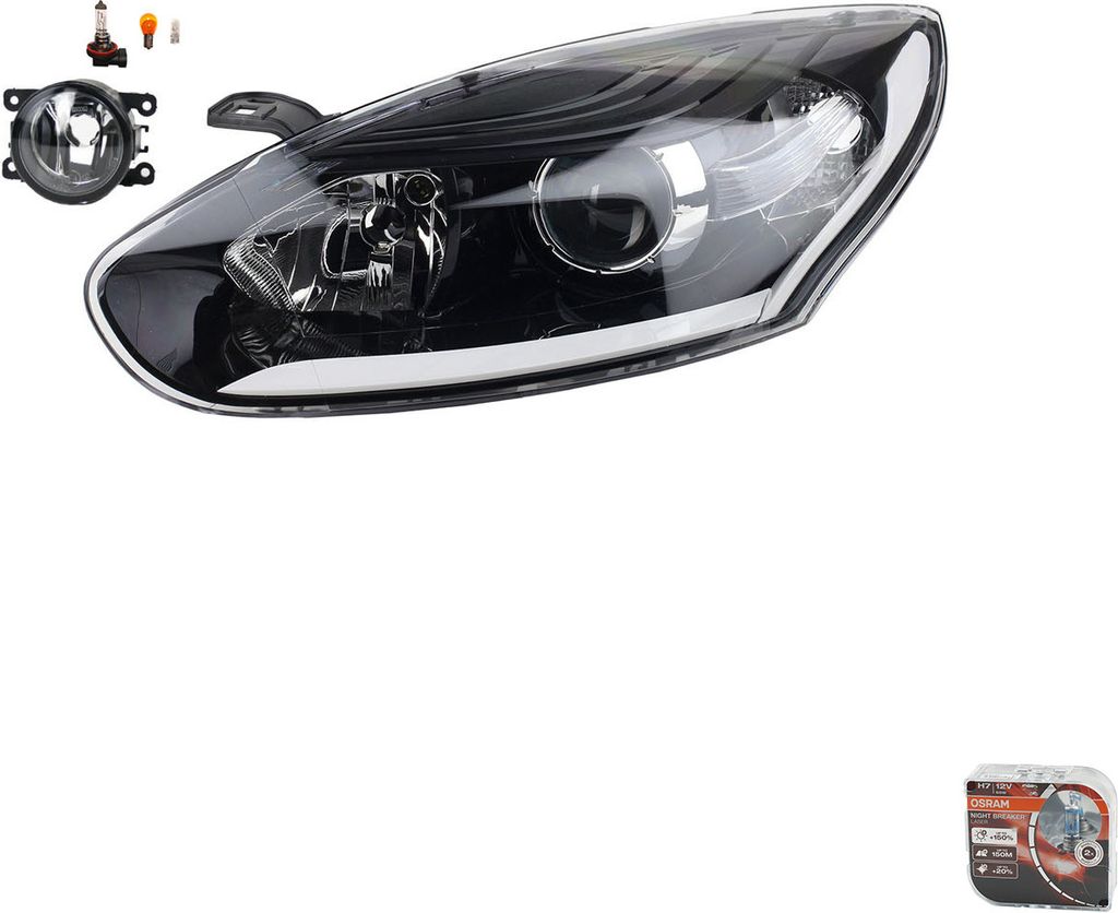 Johns, Scheinwerfer + Osram Night Breaker Laser passend für Renault Megane III 01/14 -L 260601781R 8200074008 6202E1 00006202E1 6710027 0000620639 62