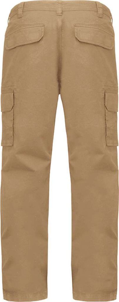 Kariban Herren Cargohose Cargo Hose Baumwolle Freizeithose Arbeitshose, Größe:42, Farbe:Camel