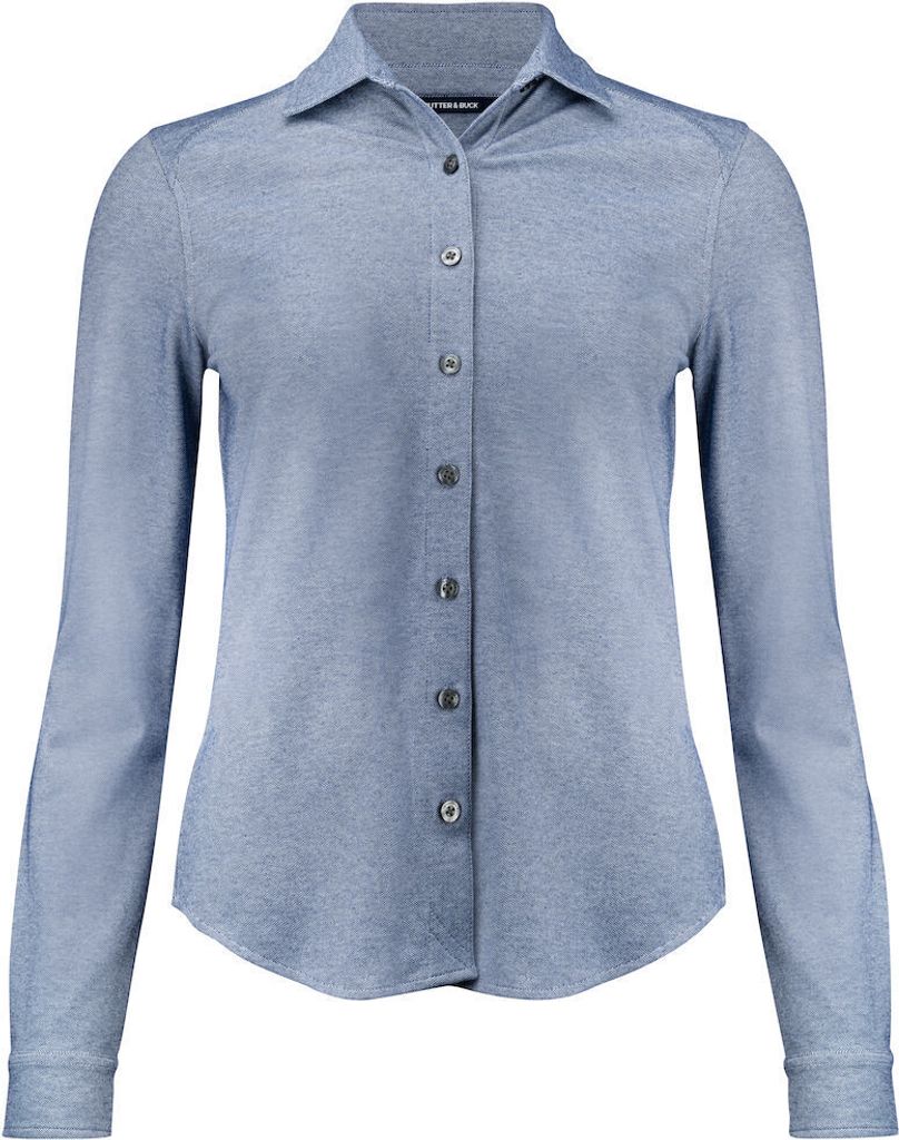 Cutter & Buck Advantage Dames Overhemd Indigo - maat 40/L Produktbild 