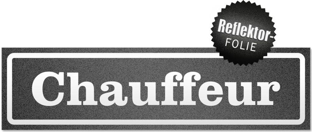 Chauffeur invertiert Magnetschild Schild magnetisch