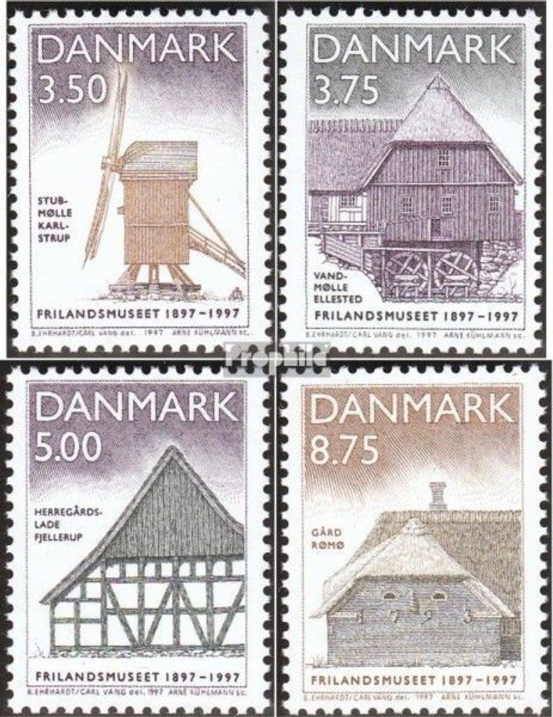Briefmarken Dänemark 1997 Mi 1146-1149 (kompl.Ausg.) postfrisch Freilichtmuseum