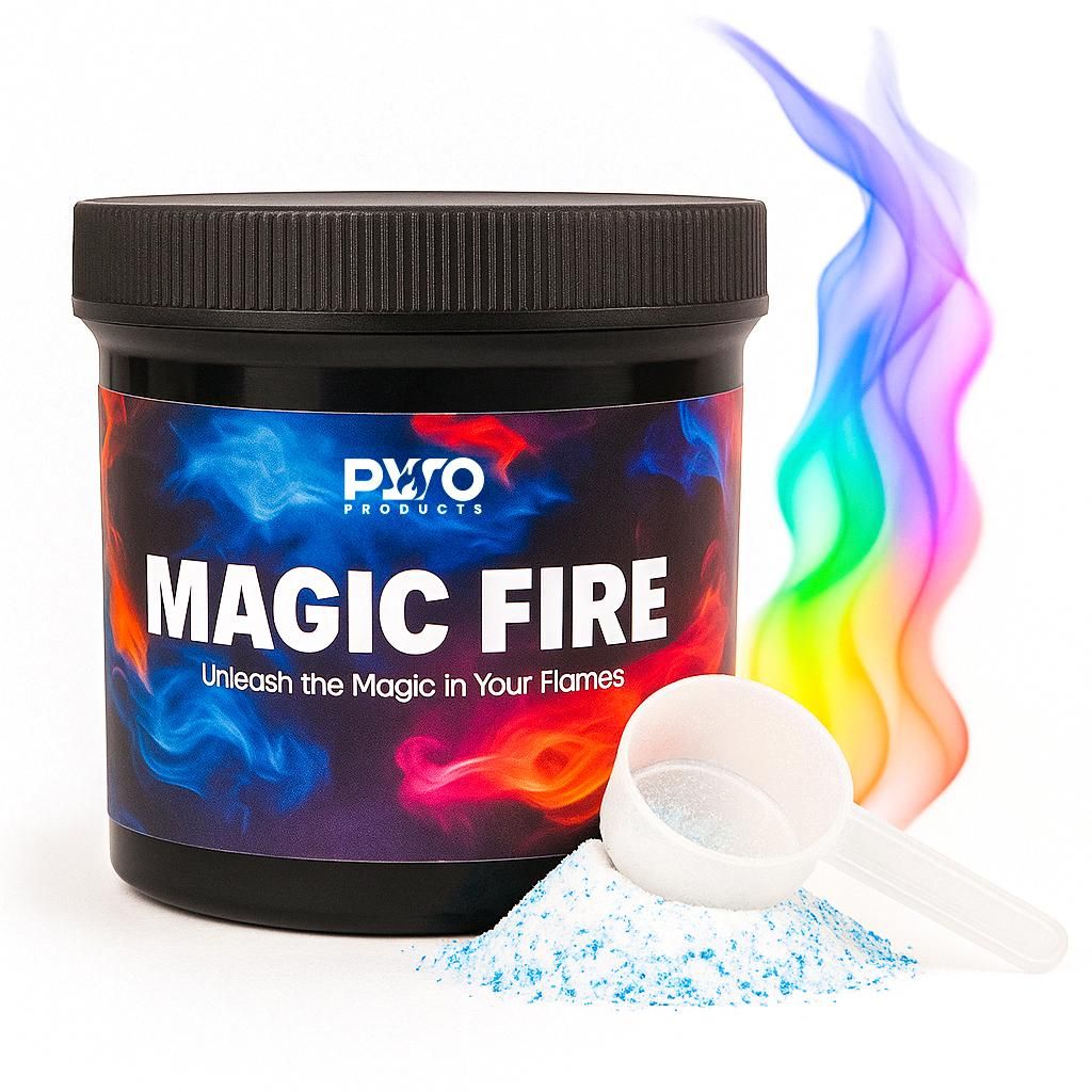 PyroProducts® Magic Fire Feuerfarben Pulver 500 g – Farbige Produktbild 