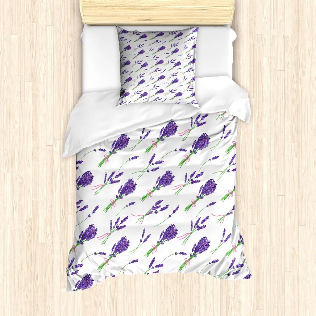 Set Copripiumino Lavanda ABAKUHAUS 135x200cm - Anallergico e Anti-Acaro
