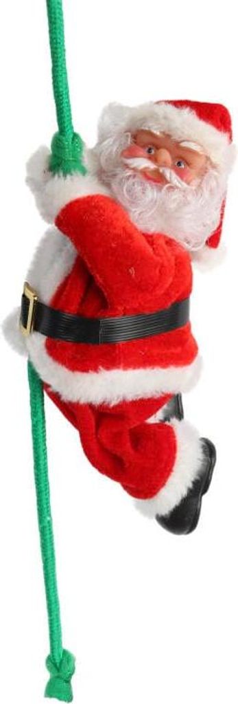 Kerstverlichting - Twee kerstmannen klimmen aan een touw, Productafbeelding 