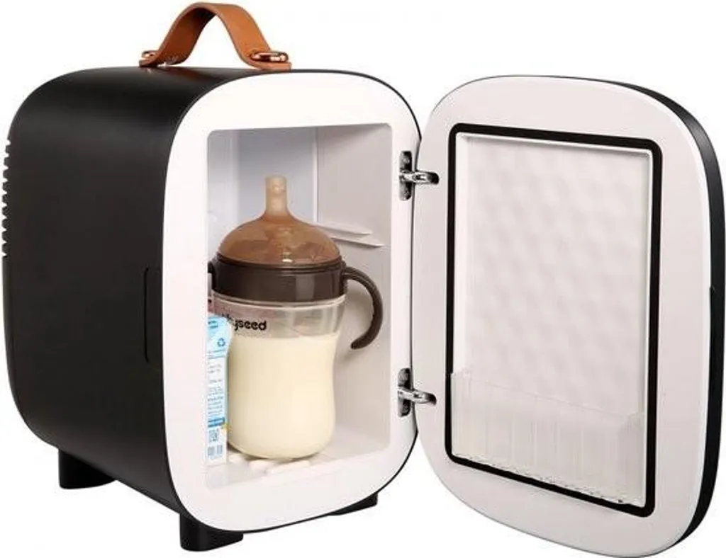 Mini-réfrigérateur 2 en 1 chaud froid 4L verrouillable finition noir mat