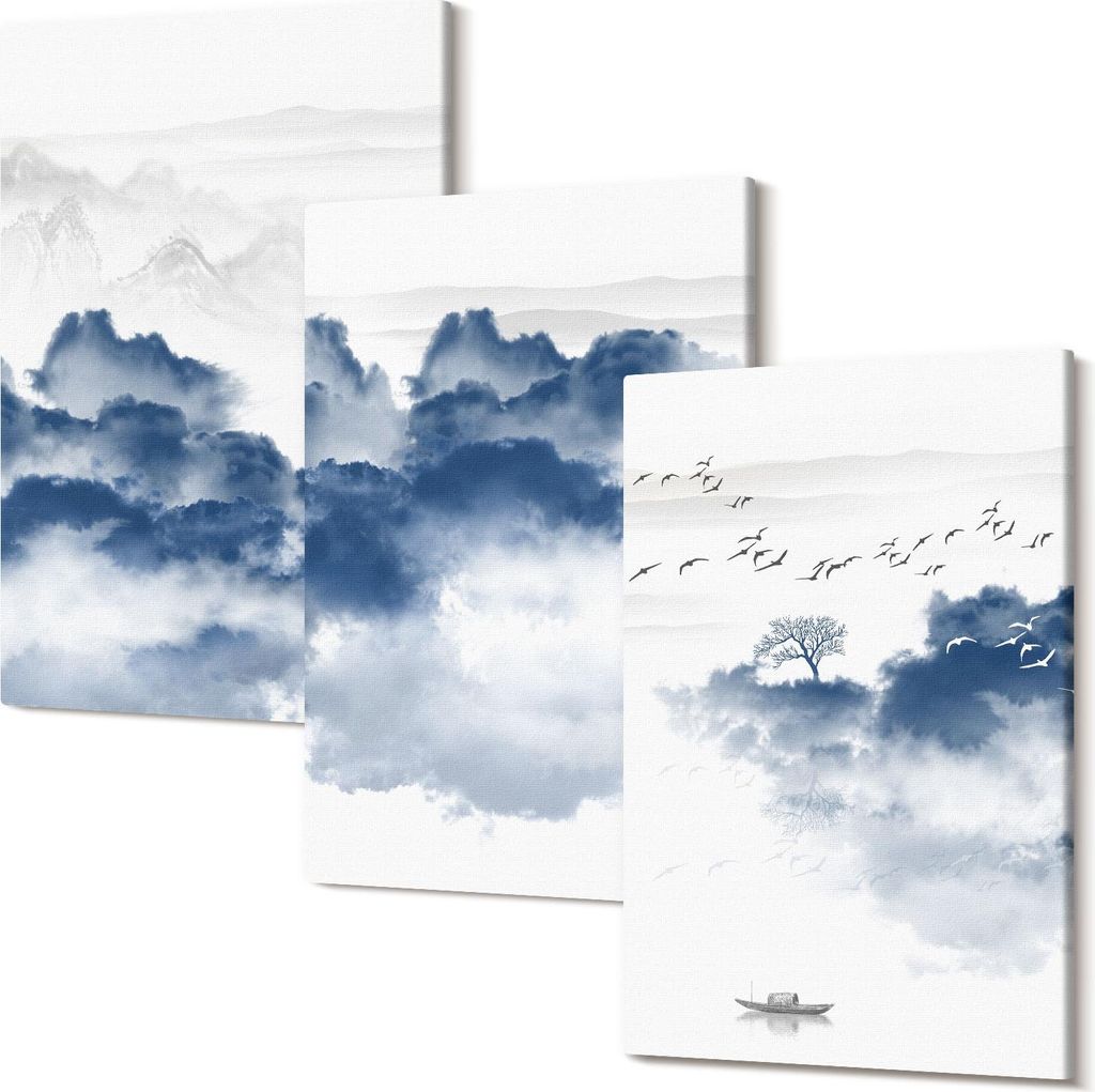 Leinwandbild – Wandbild – Leinwandbilder – Kunstdruck – Polycanvas – Modern – Mehrteilig – 3-Teilig Set – Hochwertig – Geruchslos...