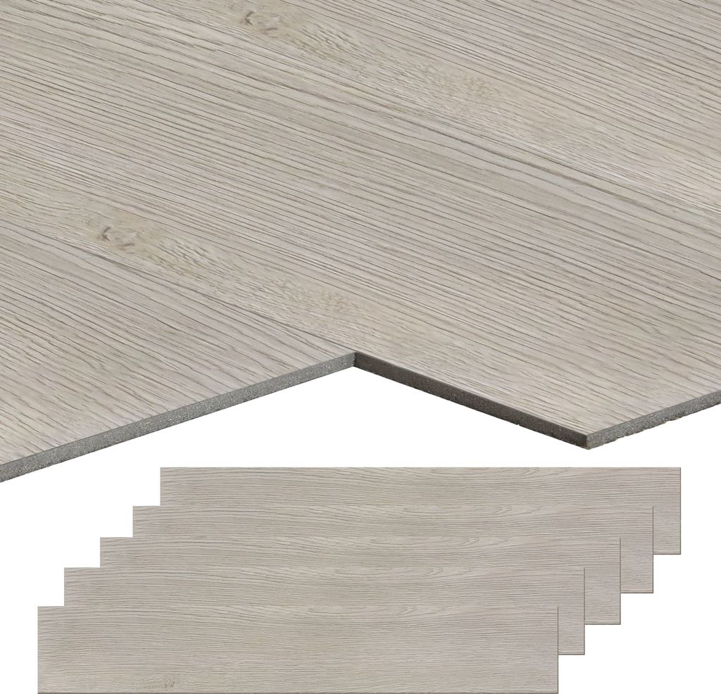 XMTECH Vinylboden PVC Bodenbelag Selbstklebende Vinyl-Dielen, Dielen Planke Rutschfest Holzoptik Dielen für Fußbodenheizung, Dicke 2 mm - 2,5m²/...