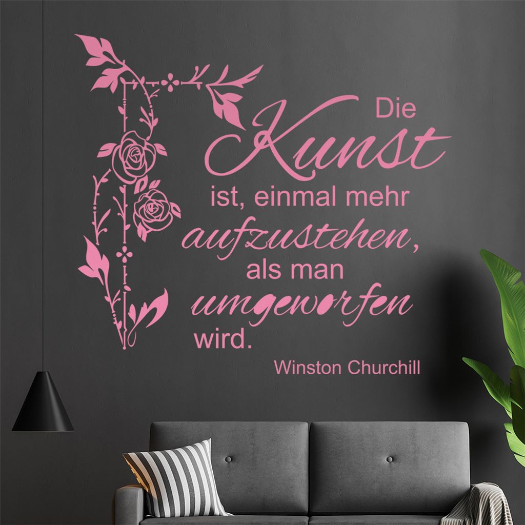 Die Kunst ist, einmal mehr .... Wandtattoo in 6 Größen - Wandaufkleber Wall Sticker - Dekoration, Küche, Wohnzimmer, Schlafzimmer, Badezimmer