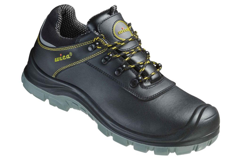 Wica S3 *POLLA* HALBSCHUHE Arbeitsschuhe in Übergrößen Schwarz 34335 große Unisexschuhe, Größe:42