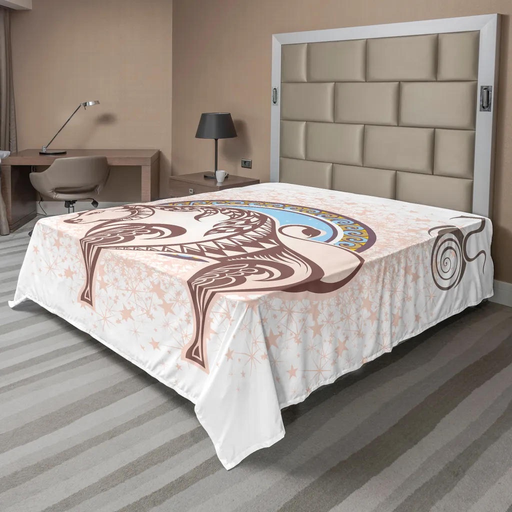 Drap de lit Taureau sans plis, Tissu respirant et résistant, 260x228 cm