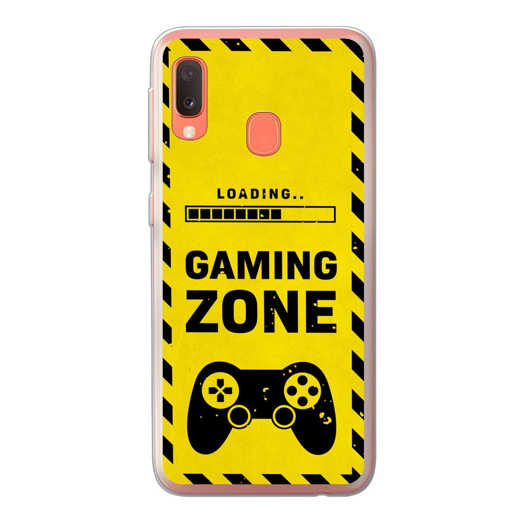 MuchoWow Handyhülle Schutzhülle Hülle für Samsung Galaxy A20e Spiele - Zitate - Controller - Spielzone - Spiel Silikon Softcase Handy Hülle ...