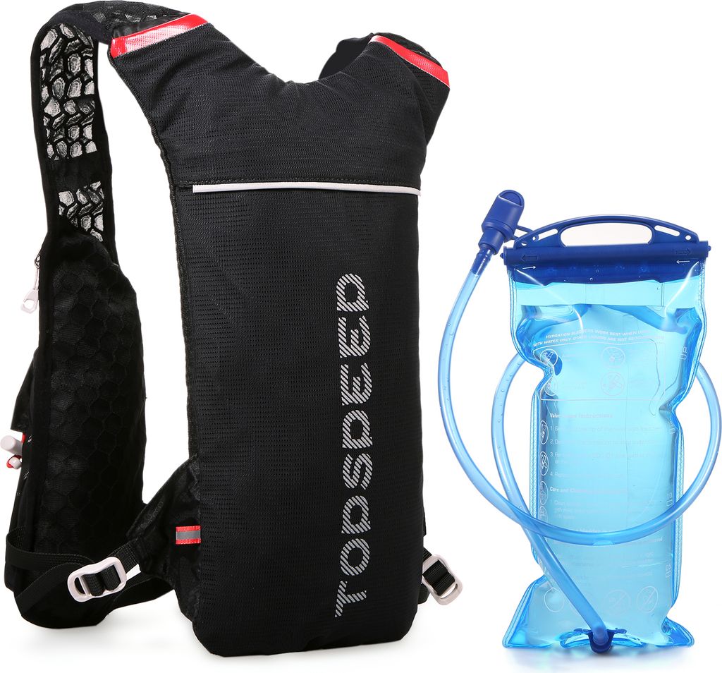 Trinkrucksack Rucksack mit 2L Wasserblase Superleichte, atmungsaktive Trinkweste zum Laufen im Freien, Radfahren, Klettern