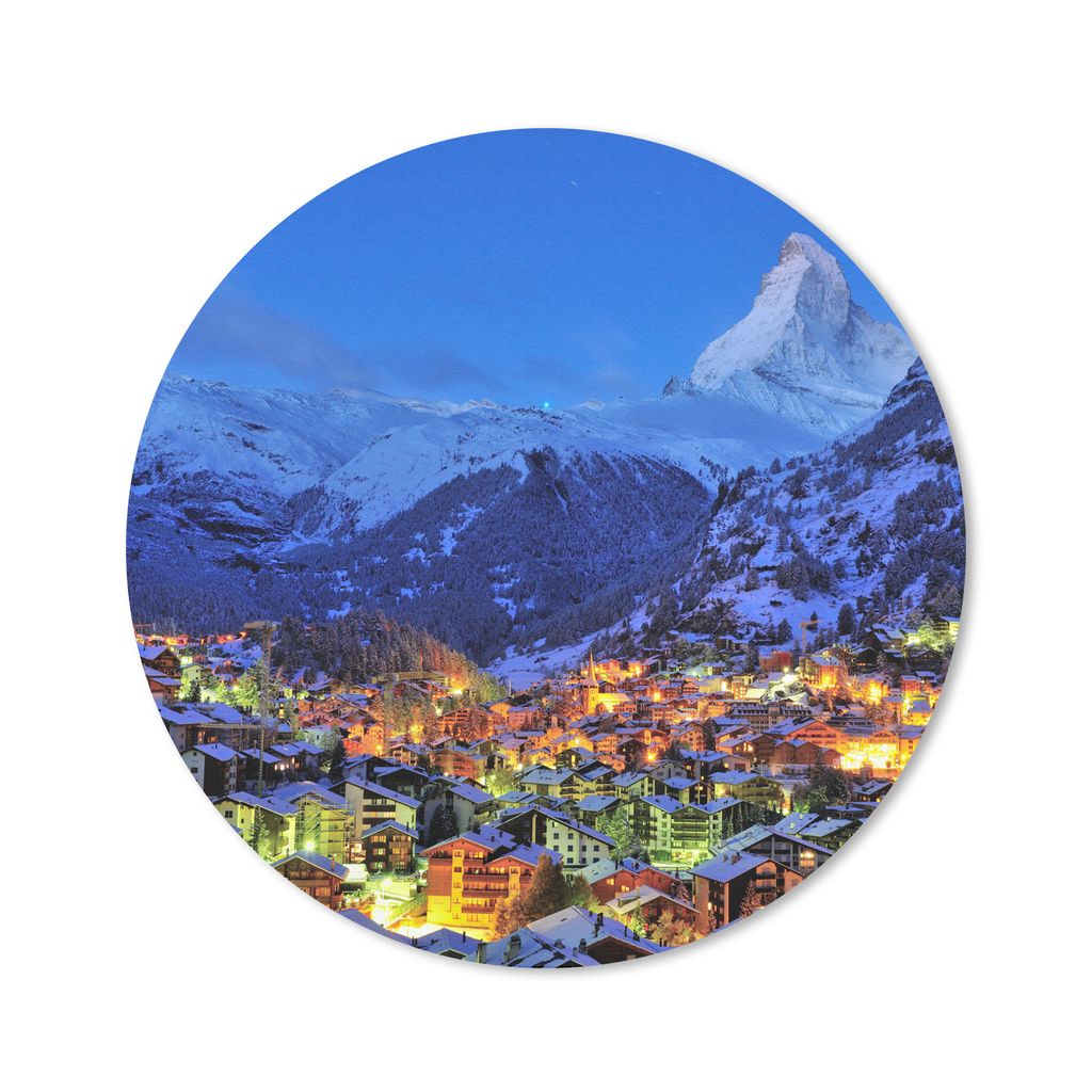 MuchoWow Mauspad Mousepad Sonnenaufgang über dem Schweizer Matterhorn in Zermatt 30x30 cm - Mousepads - Maus Mat - Pad - Mausunterlage - Tischun...