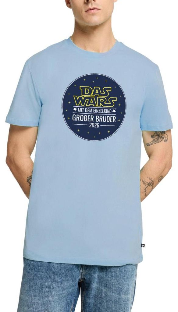 Spreadshirt Das wars mit dem Einzelkind Grosser Bruder 2026 Männer Premium T-Shirt, 5XL, Hellblau