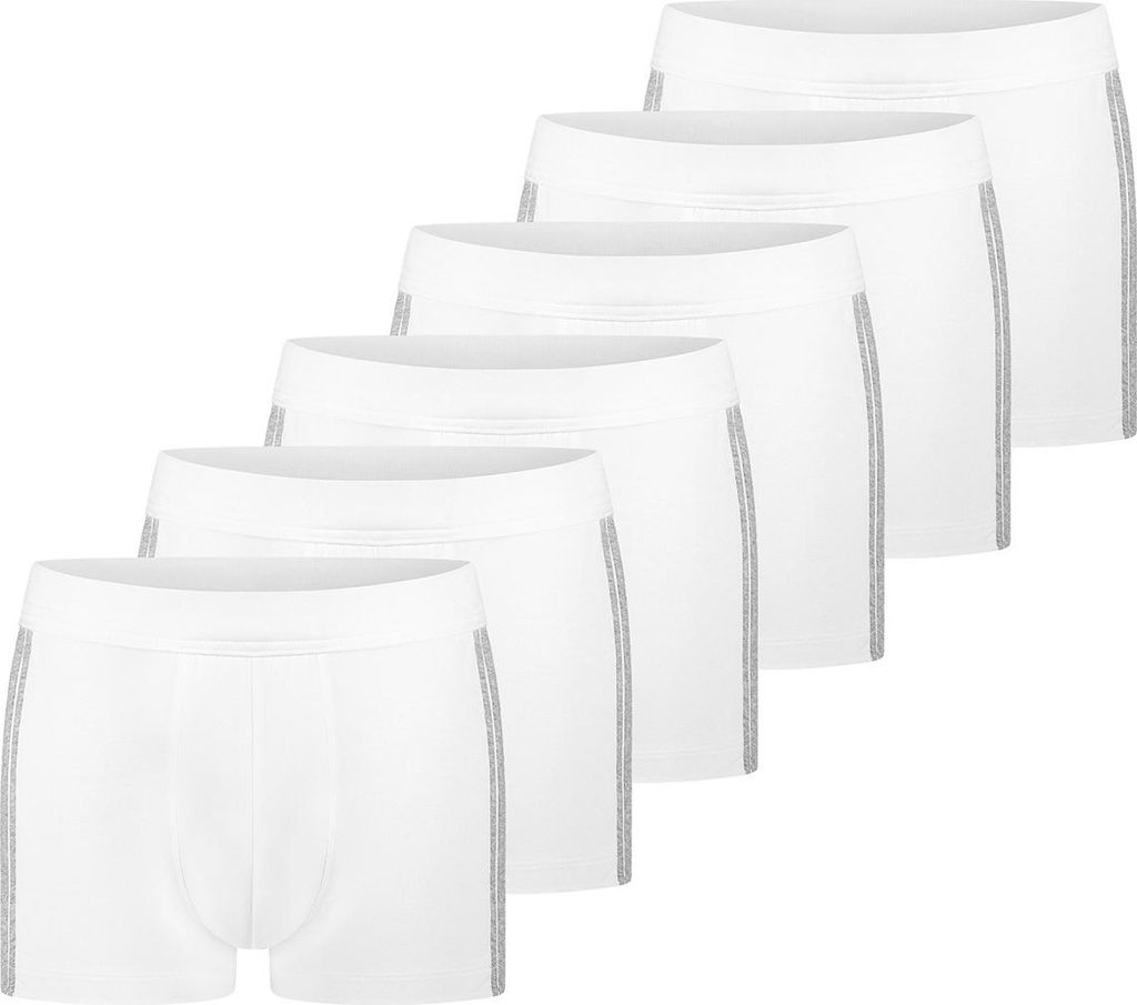 Schiesser 6er Pack - 95/5 Stretch - Organic Baumwolle Retro Short / Pant Mit softem, tonalem Bund für höchsten Tragekomfort, Kontrastfarbene Seit...