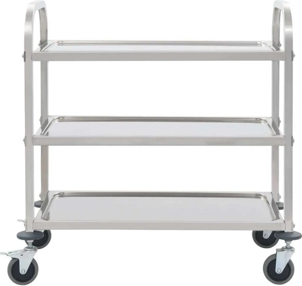 SYFAX™ Carrello Multiuso Inox 3 Livelli 95x45x83,5 cm Organizzazione