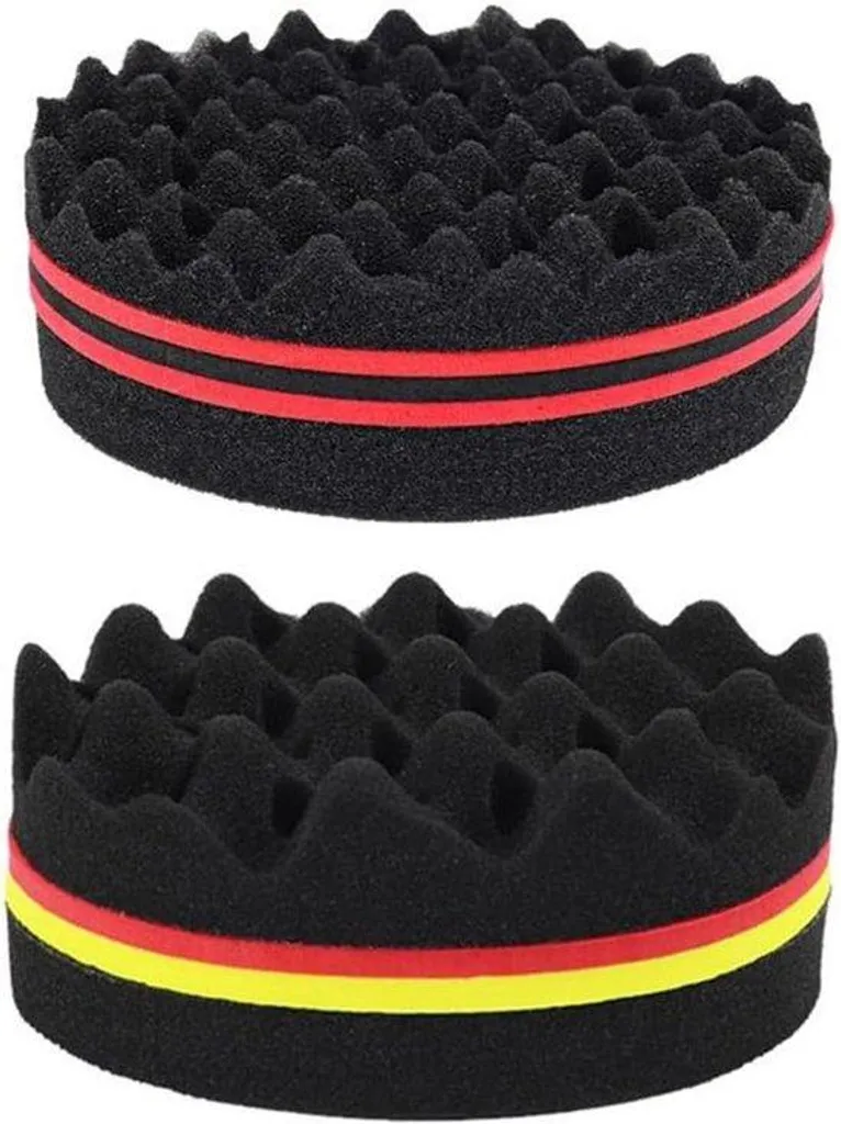 Brosse éponge cheveux afro pour twists et boucles - Set de 2 unités