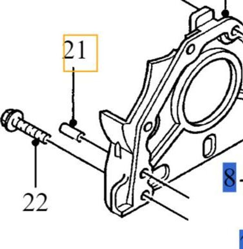 VOLVO Nockenwellenkörper-Zentrierstift 2.0D OE 30711287
