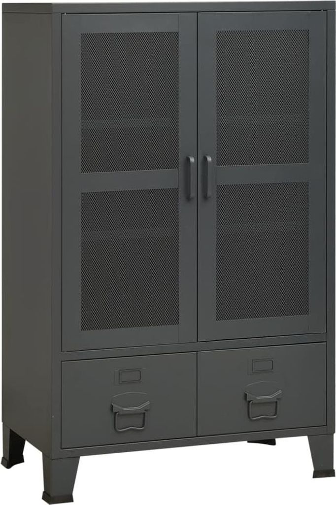 vidaXL Lagerschrank Industrial Anthrazit 70x40x115 cm Metall