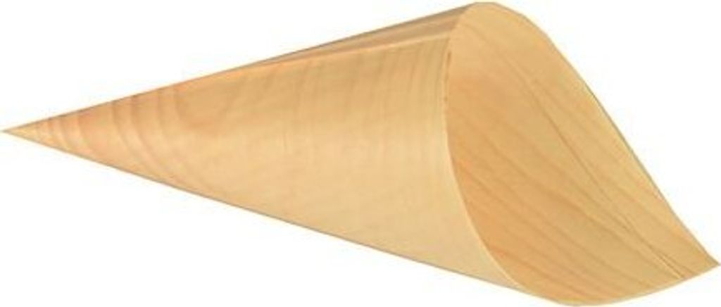 PAPSTAR Fingerfood-Spitztüte "pure" Durchmesser: 65 mm aus Holz 50 Stück
