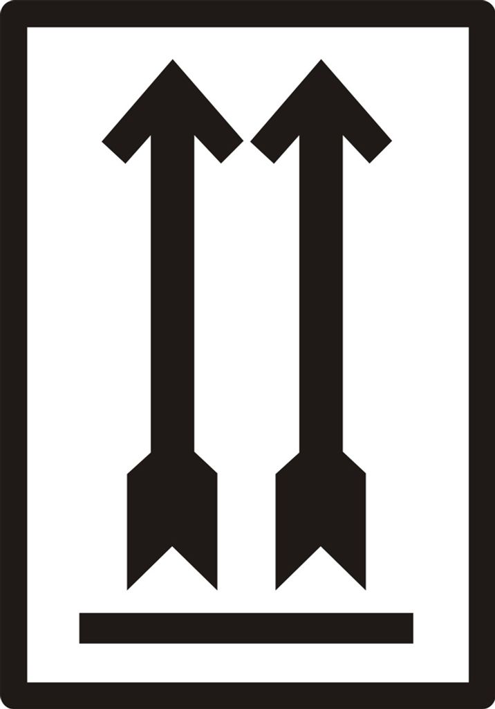 rillprint Hinweisetiketten "OBEN! NICHT STÜRZEN" 500 Etiketten 70 x 100 mm