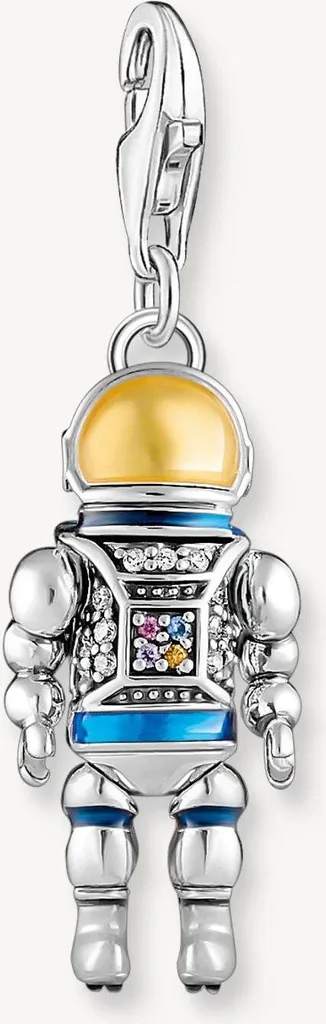 Charm Astronauta Thomas Sabo Argento 925 Annerito - Dettagli Smalto
