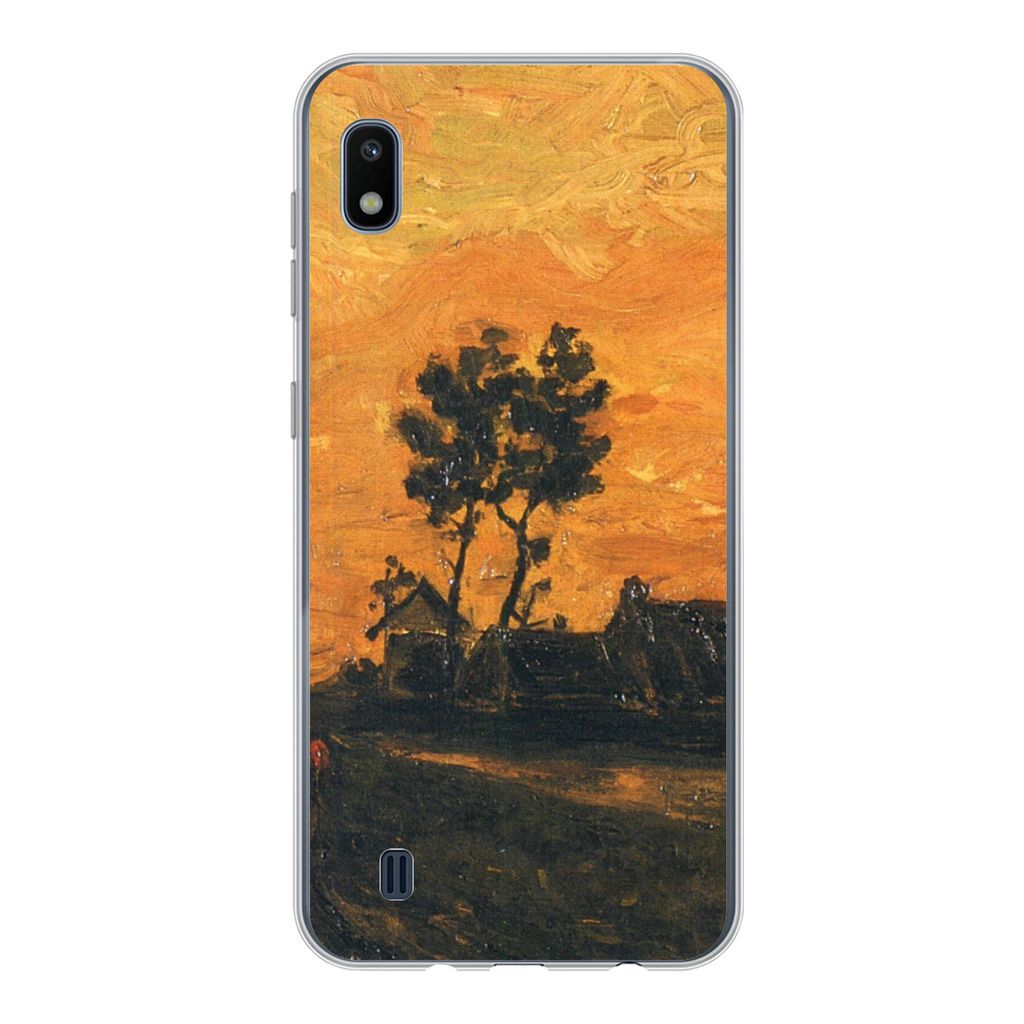 MuchoWow Handyhülle Schutzhülle Hülle für Samsung Galaxy A10 Landschaft bei Sonnenuntergang - Vincent van Gogh Silikon Softcase Handy Hülle ...