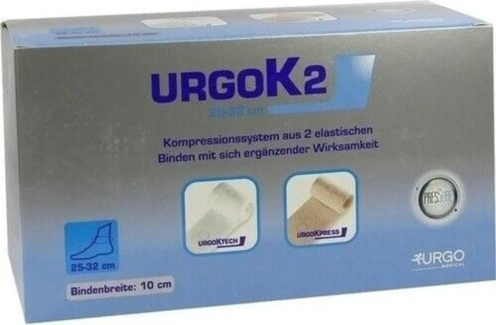 UrgoK2 Kit Bendaggio 10cm Caviglia 25-32cm | Compressione 40 mmHg
