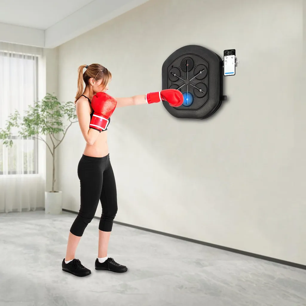 Entraînement de Boxe à Domicile Bluetooth - Boîtier LED Noir Interactif