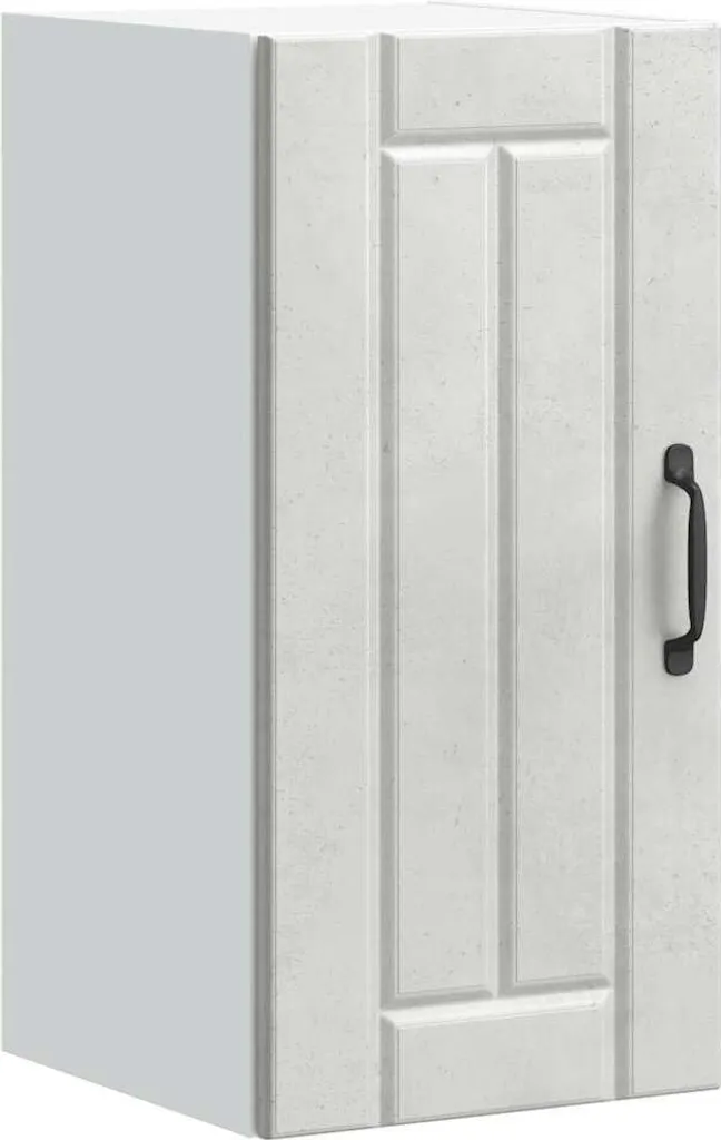 Parete Attrezzata Lucca Grigio Cemento: Arredo Cucina Minimal in Legno