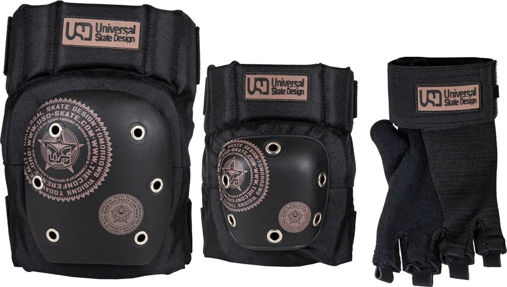 Kit protections roller USD Skates Core Tri-pack Noir taille M adulte