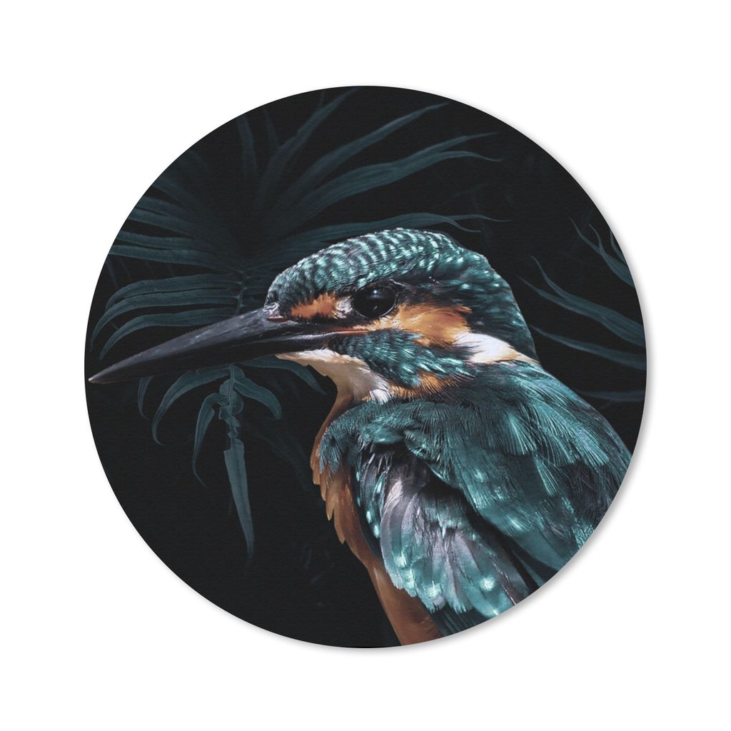 MuchoWow Mauspad Mousepad Eisvogel - Vogel - Grün 20x20 cm - Mousepads - Maus Mat - Pad - Mausunterlage - Schreibtischmatte