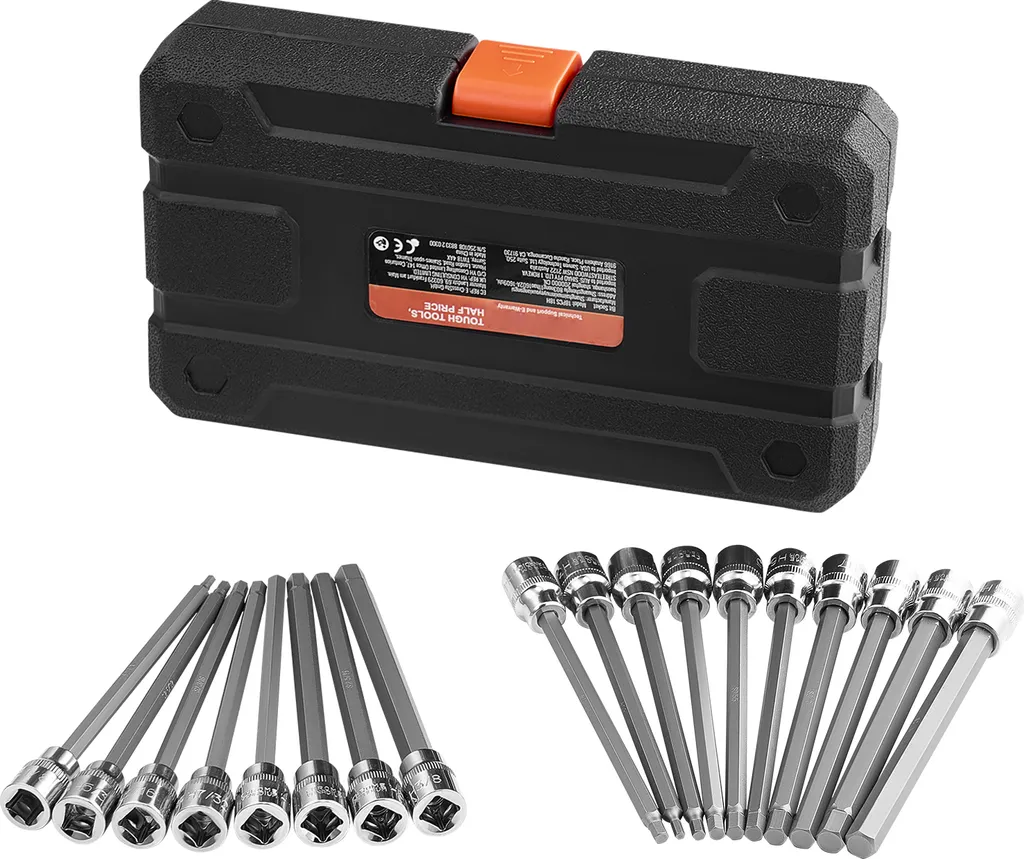 Set Chiavi a Bussola Esagonali SucceBuy 3/8" Extra Lunghe 18pz S2/Cr-V
