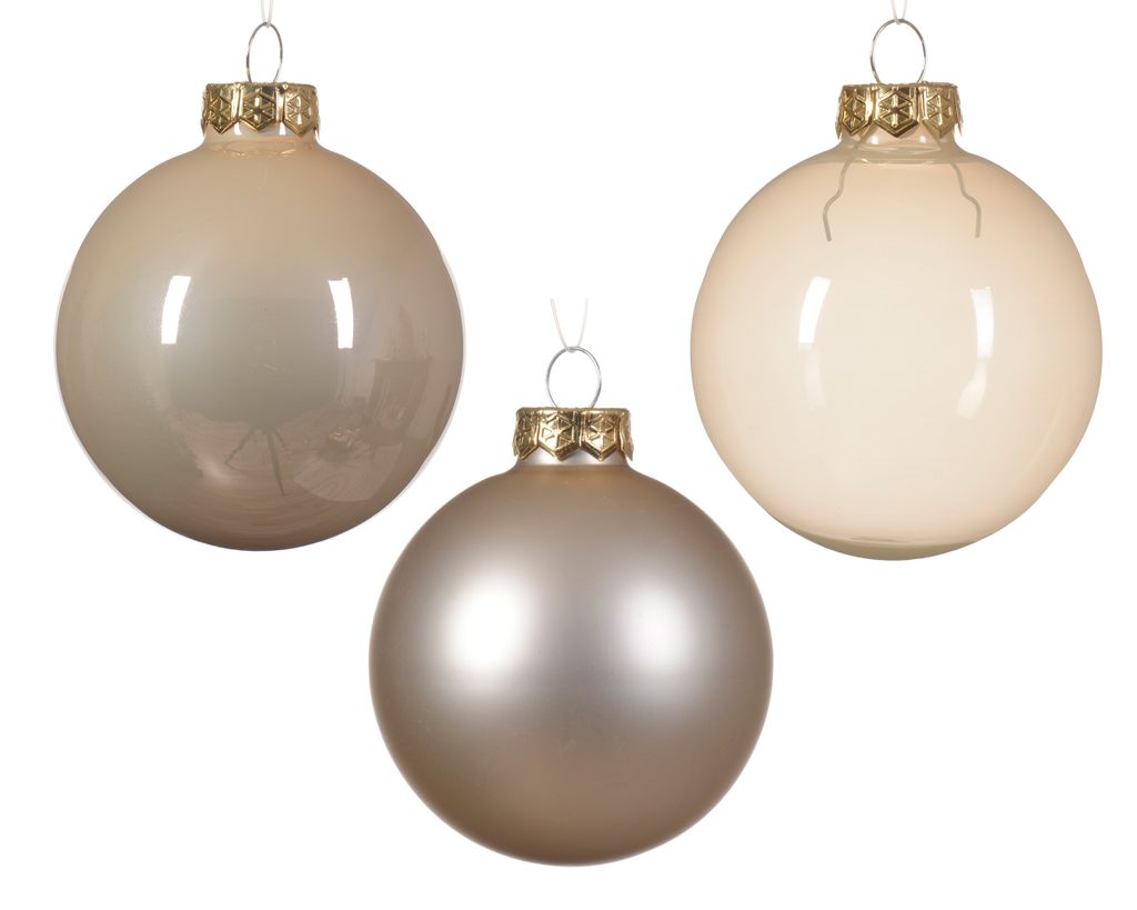 Weihnachtskugeln Glas 5-7cm 21er Set - Perle Produktbild 