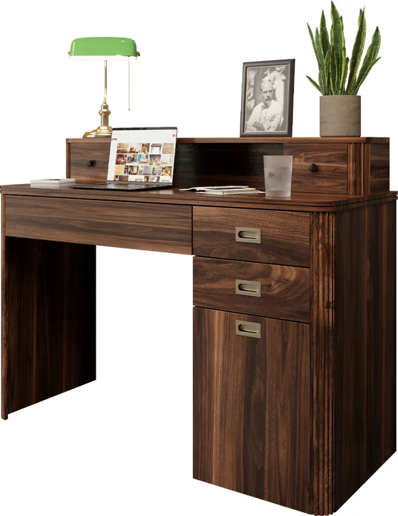 Bureau compact 120x50 cm Chêne Rustique - Plateau Résistant Vicco Neria