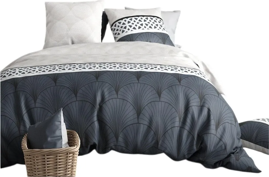 Housse de couette pour chambre adulte Eventails Arcadie déco chic