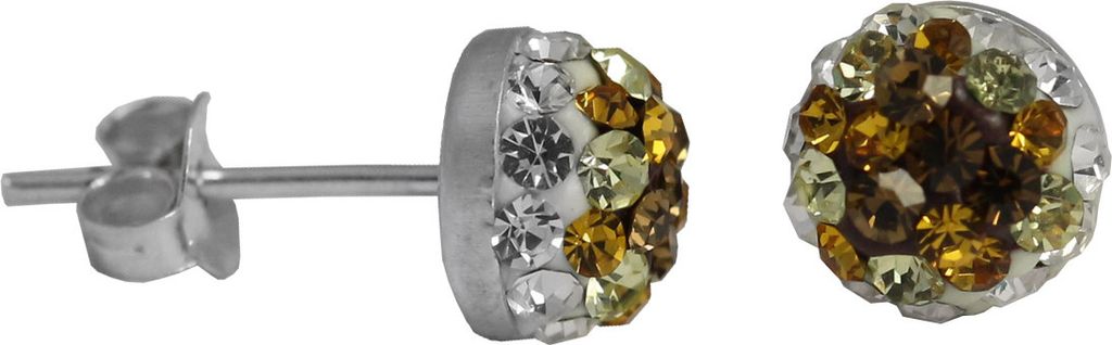 925 Sterling Ohrstecker mit Topas-Kristall 7mm