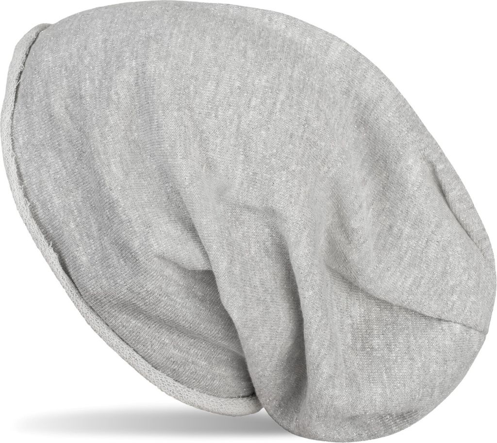 styleBREAKER Beanie Mütze mit all over Glitzer im Melange Look mit Rollrand, Slouch Longbeanie, Glitzermütze, Damen 04024143