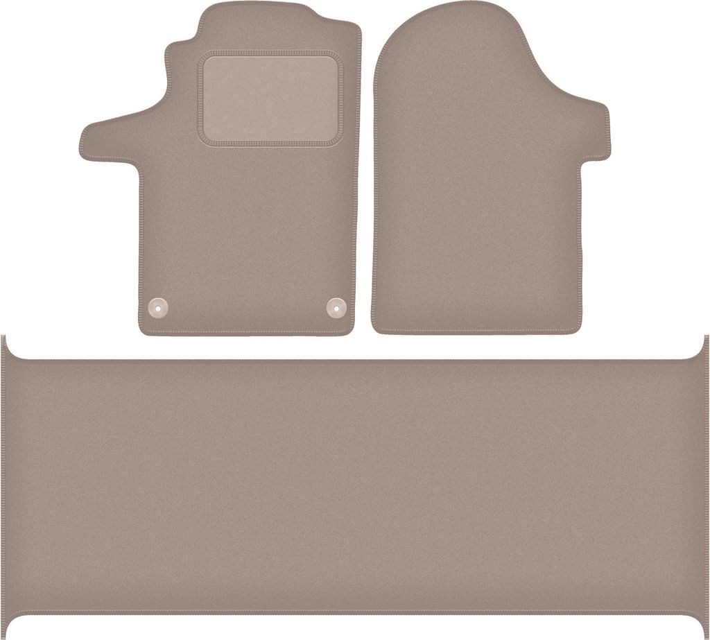 Velours-Autoteppiche für: Mercedes Vito W447 Transporter (2014-) Beige