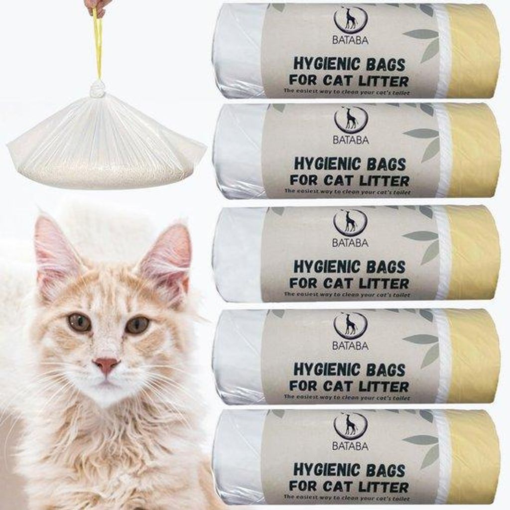 XL-Katzenbeutel für große und mittelgroße Katzenkästen, hygienisch und kratzfest, mit Riemen.