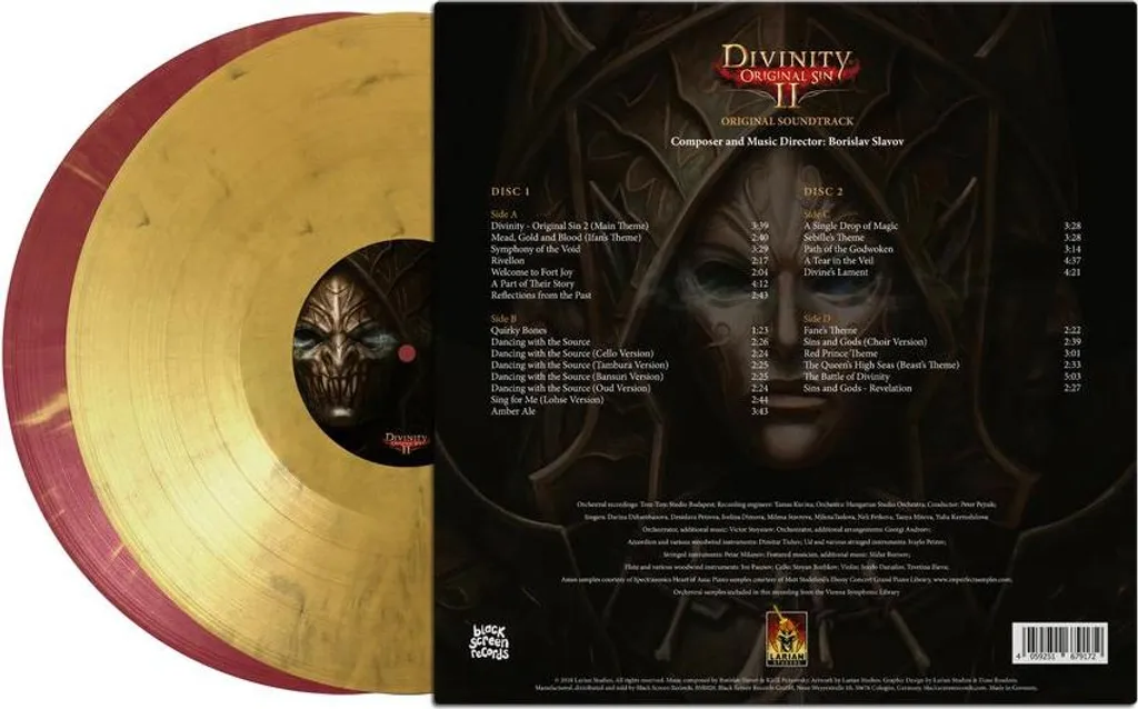 Divinity Original Sin 2 Vinyle Edition Rare Rouge et Or Borislav Slavov