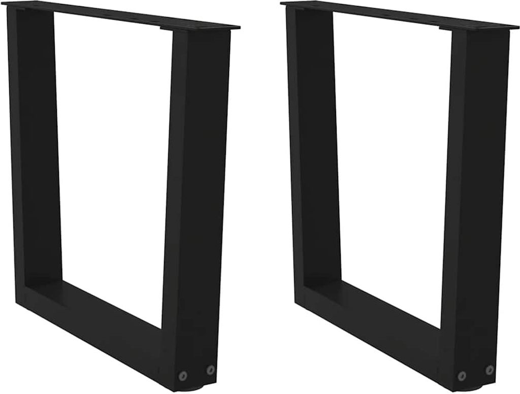 Couchtischbeine V-Form 2 Stück Schwarz 50x(42-43,3) cm Stahl