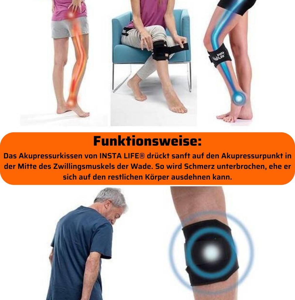 Insta Life® - 2er Set - Kniebandage, Akupressur Sport Produktbild 5