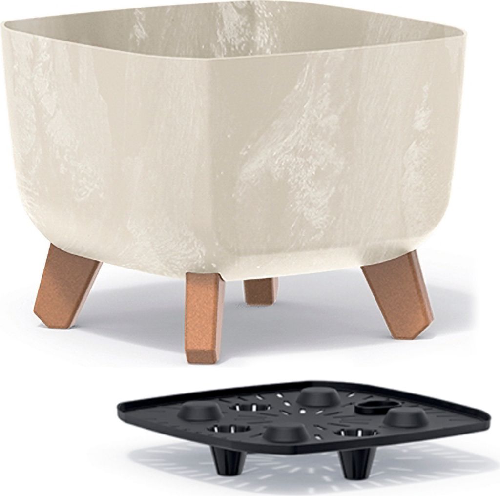nabbi Pot en plastique sur pieds DGQL240E 24 cm - crème Image du produit 
