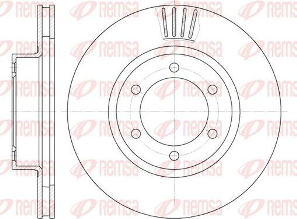 REMSA 6706.10 Bremsscheibe OE 4351260160 kompatibel mit Land Cruiser