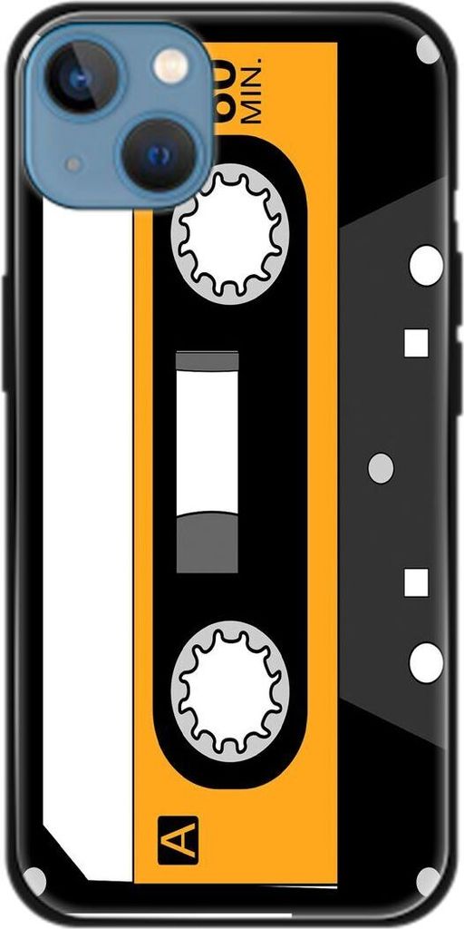 König Design Hülle kompatibel mit Apple iPhone 13 Kunststoff Soft Handyhülle - Handy Case Retro Kassette