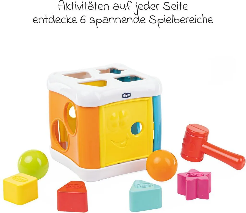 Jouet Éveil Bébé Smart2Play Chicco Cube de Tri Formes Géométriques 2en1 - 9