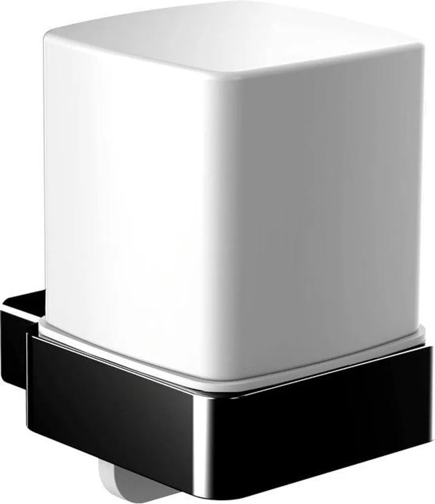Attache murale pour miroir de salle de bain noir mat - Métal robuste